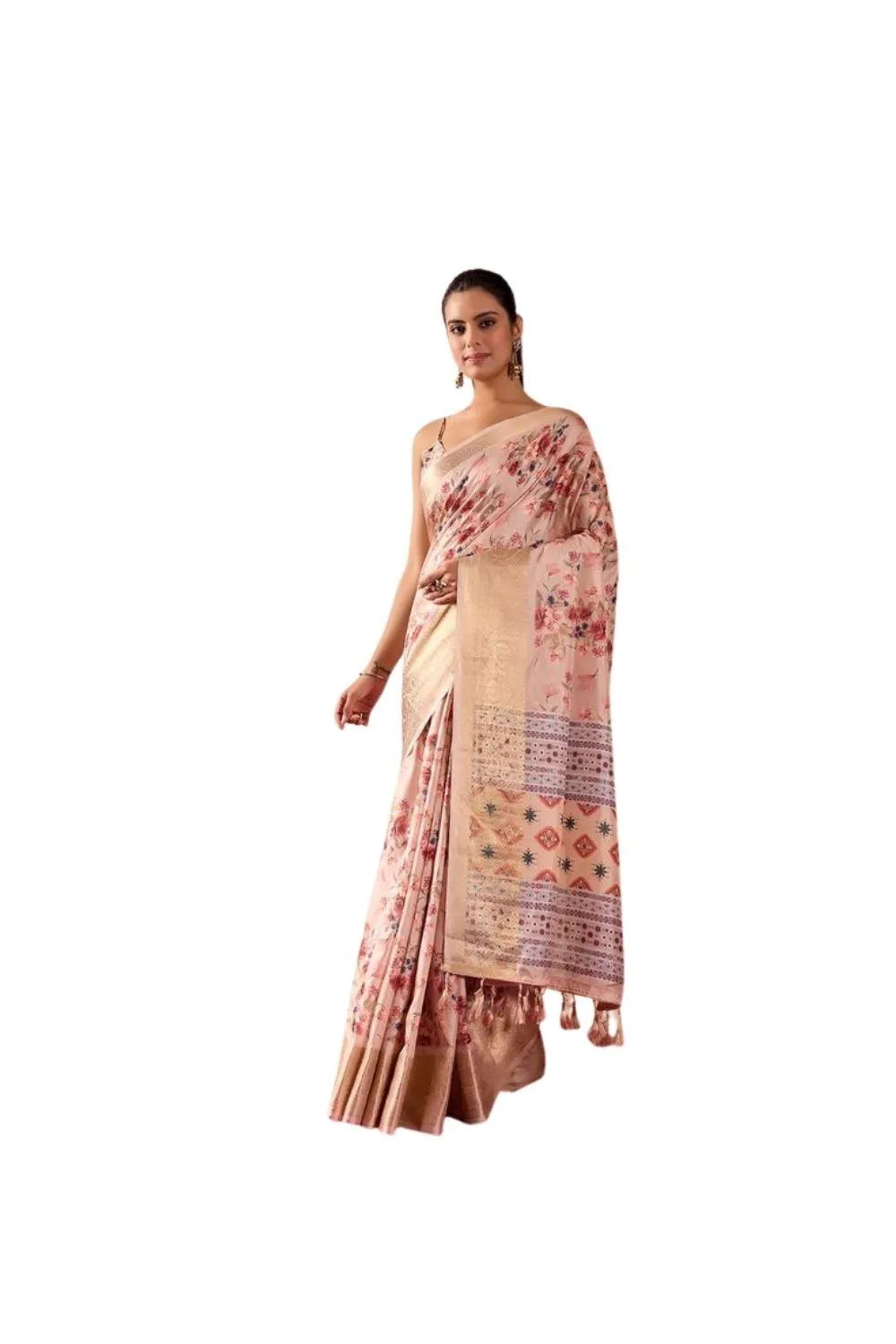 Generic Women's Faux_Banarasi_Silk Woven Saree With Unstitched Blouse 5.5Mtr (Light_Mauve)
